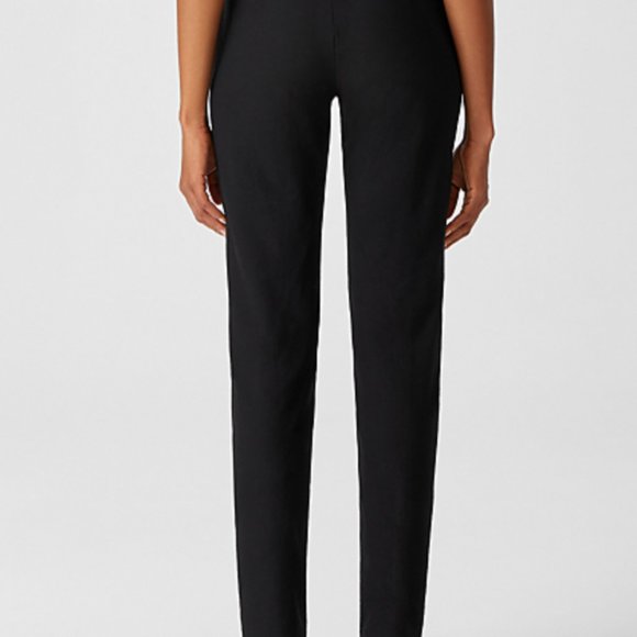 Eileen Fisher Black Stretch Crepe High Waisted Pants Size XXS - Picture 2 of 7